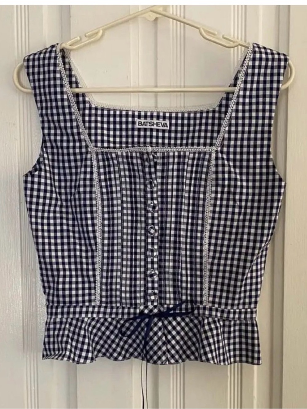 Batsheva Amy Gingham Top 4
